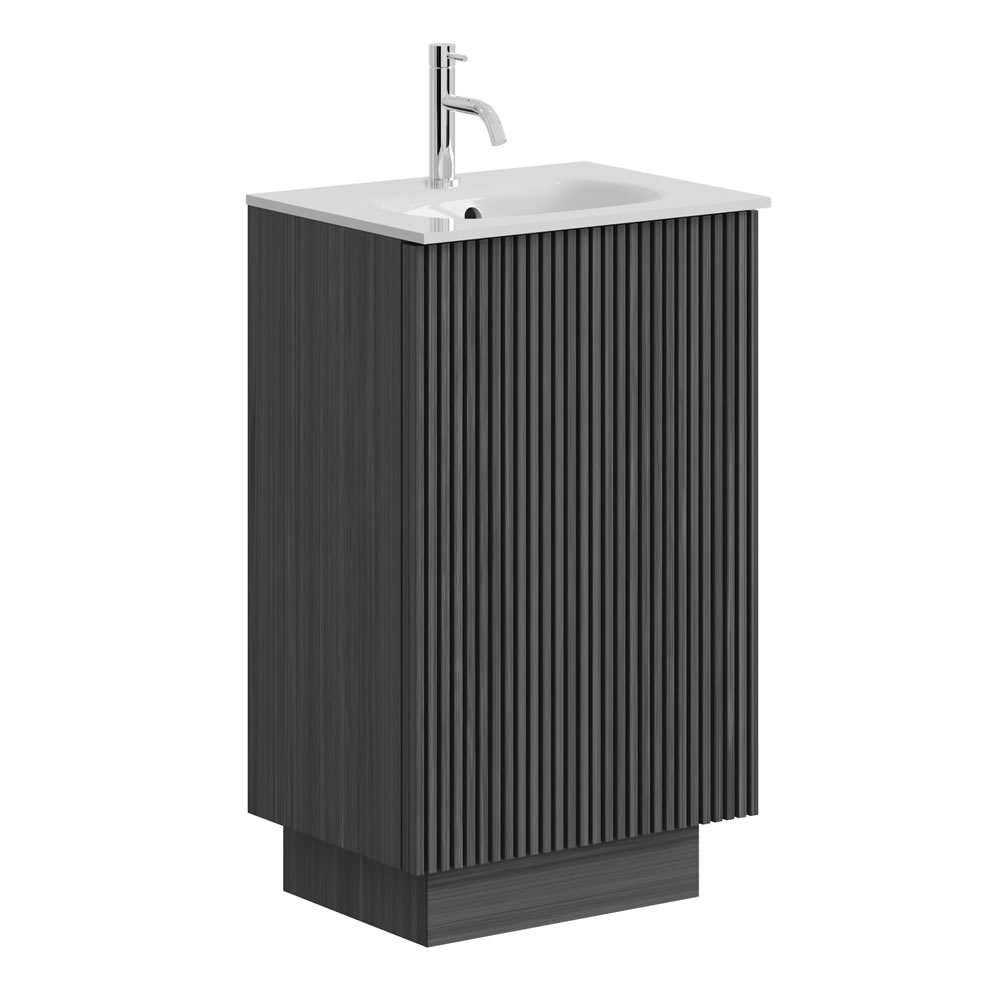 Crosswater Limit Steelwood 500mm Floorstanding Vanity Unit & Basin